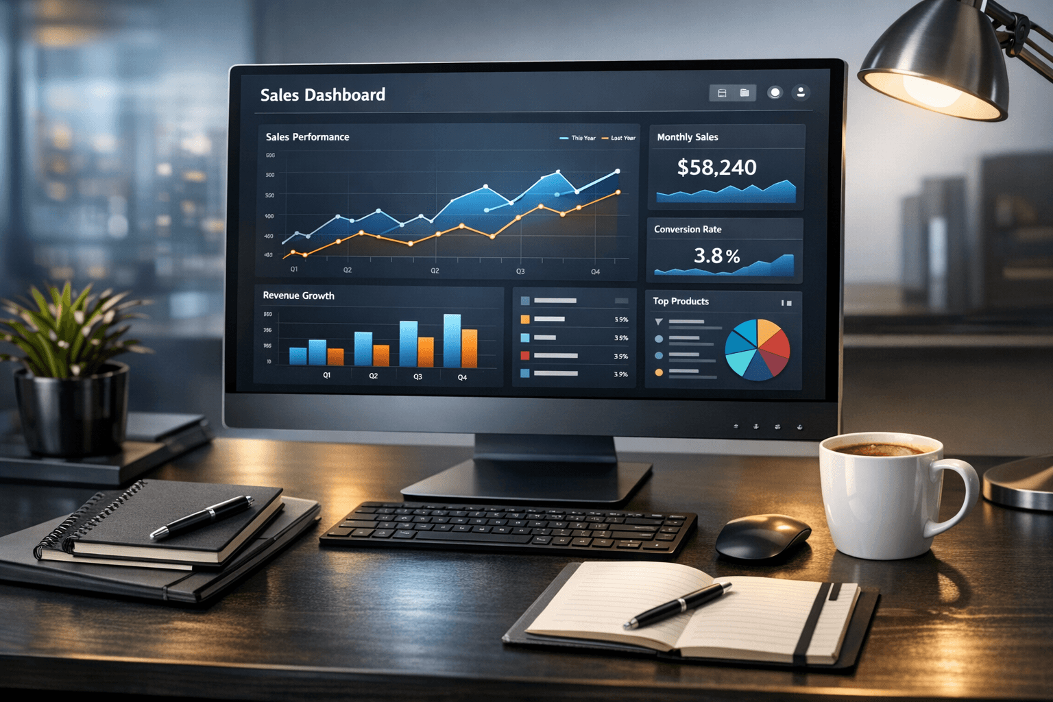 HelloGrowthCRM demo — CRM dashboard and sales pipeline in action