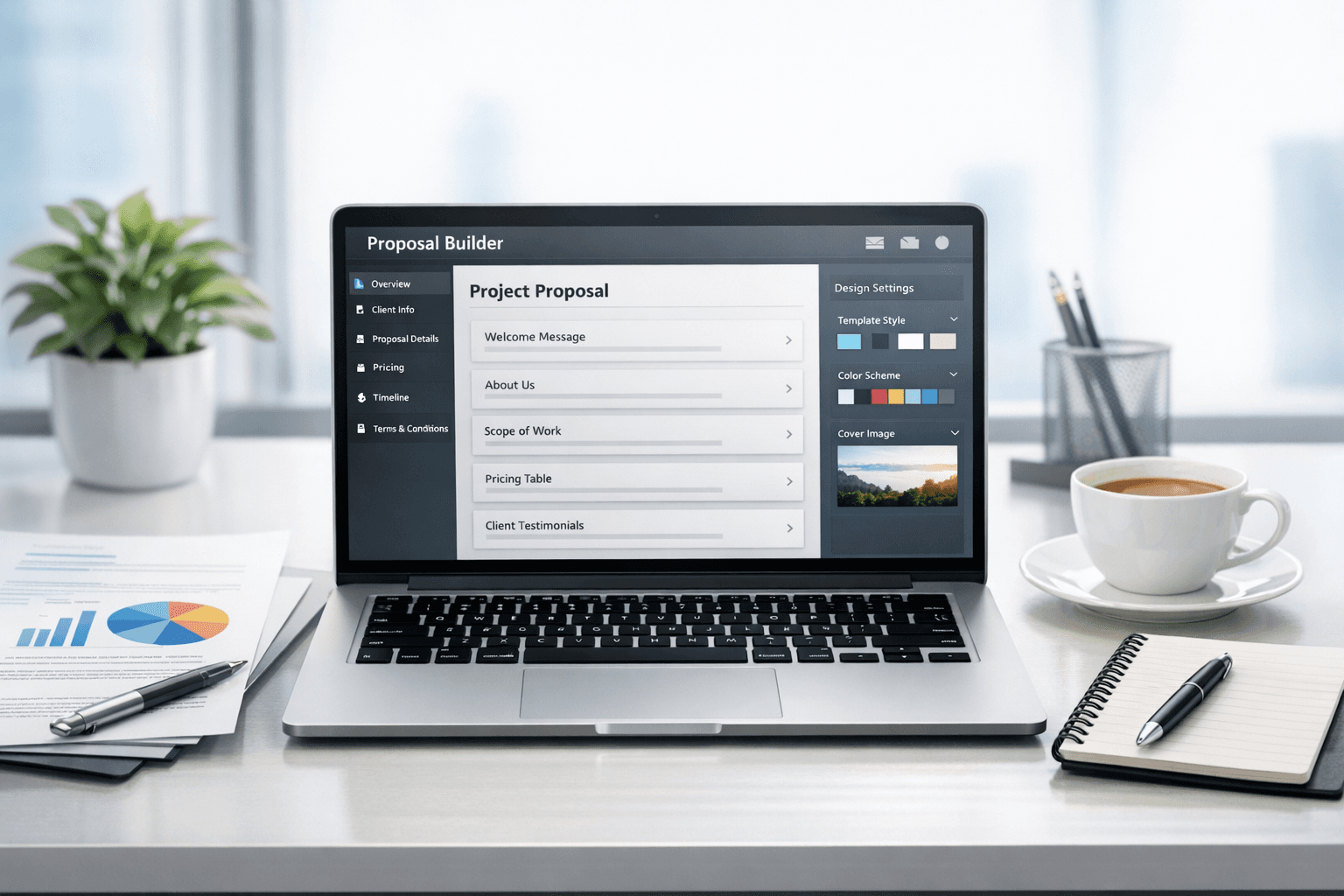 Proposal and quote builder for sales teams