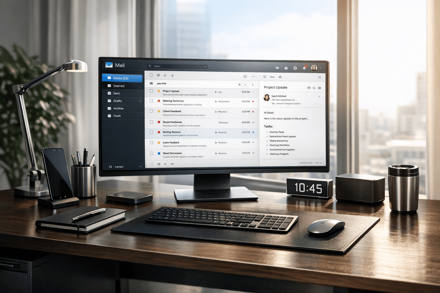 Smart inbox unifying email, WhatsApp, SMS and calls in one CRM view