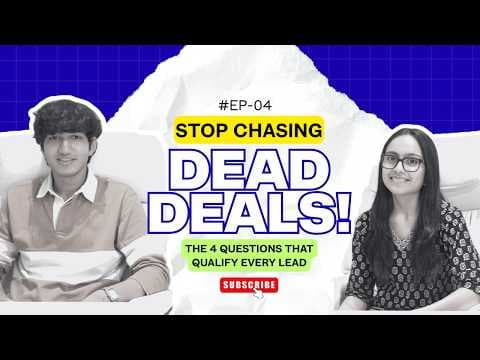 YouTube thumbnail — Stop Chasing Dead Deals: The 4 Questions That Qualify Every Lead