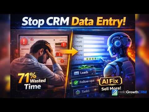 YouTube thumbnail — 71  of salespeople spend more time on data entry than selling  What if AI just… did that for you