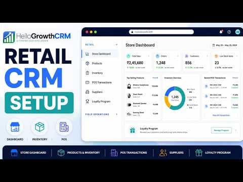 YouTube thumbnail — Complete Retail CRM Setup — Store Dashboard, Inventory & POS
