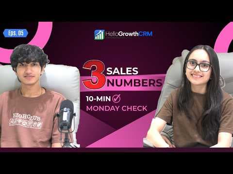 YouTube thumbnail — 3 Numbers, 10 Minutes: The Sales Check That Saves Your Month