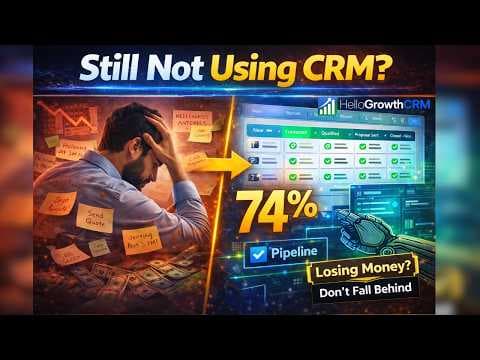 YouTube thumbnail — Why 74 percent of Small Businesses Now Use CRM And You're Losing Money Without One 1