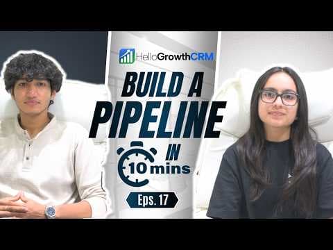 YouTube thumbnail — Set Up a Sales Pipeline in 10 Minutes — Step-by-Step