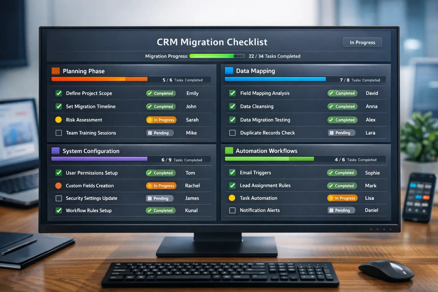 CRM Migration Project Plan & Checklist preview