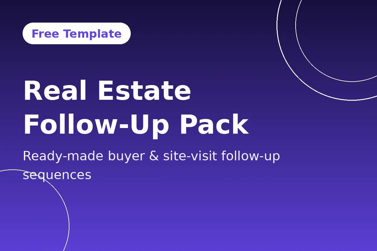 Real Estate Follow-Up Pack (Site Visit to Closing) preview