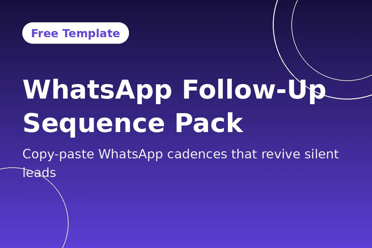 WhatsApp Follow-Up Sequence Pack preview