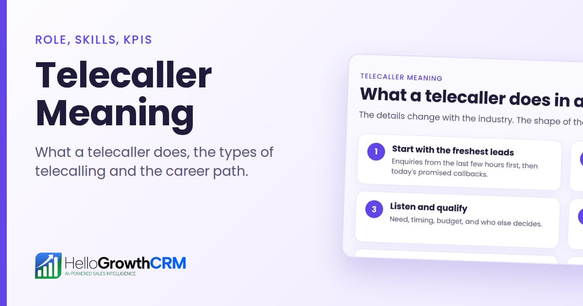 Telecaller Meaning, Role and Skills