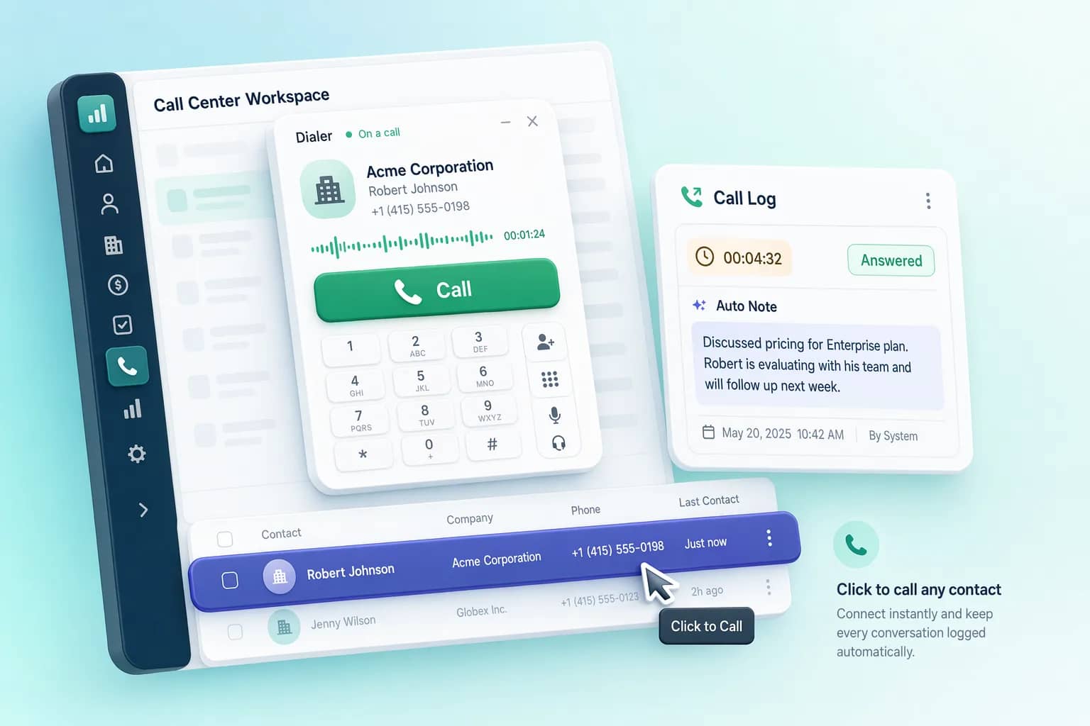 Call Center Workspace