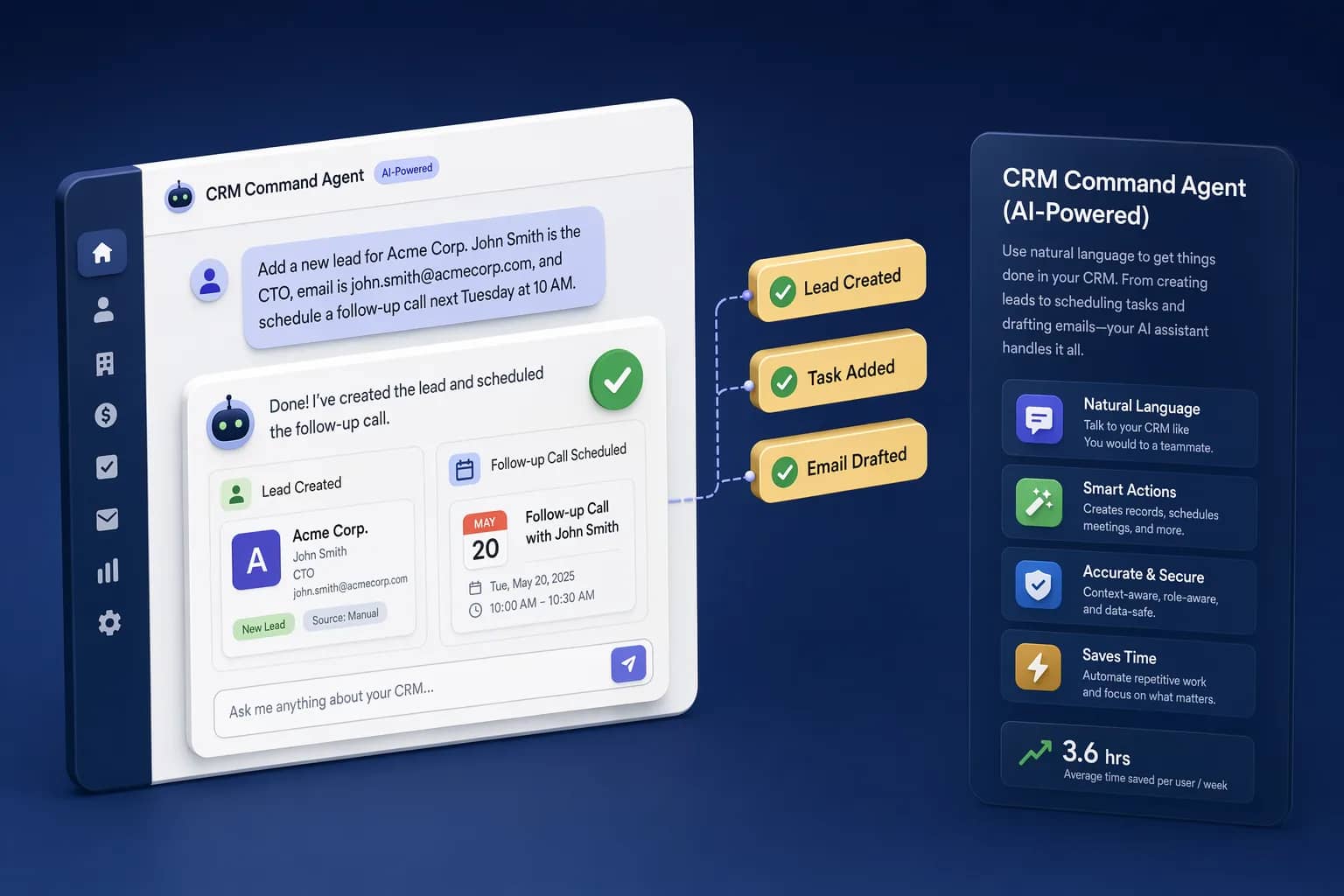 CRM Command Agent (AI-Powered)