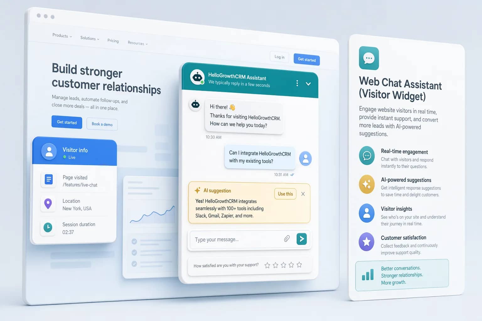 Web Chat Assistant (Visitor Widget)