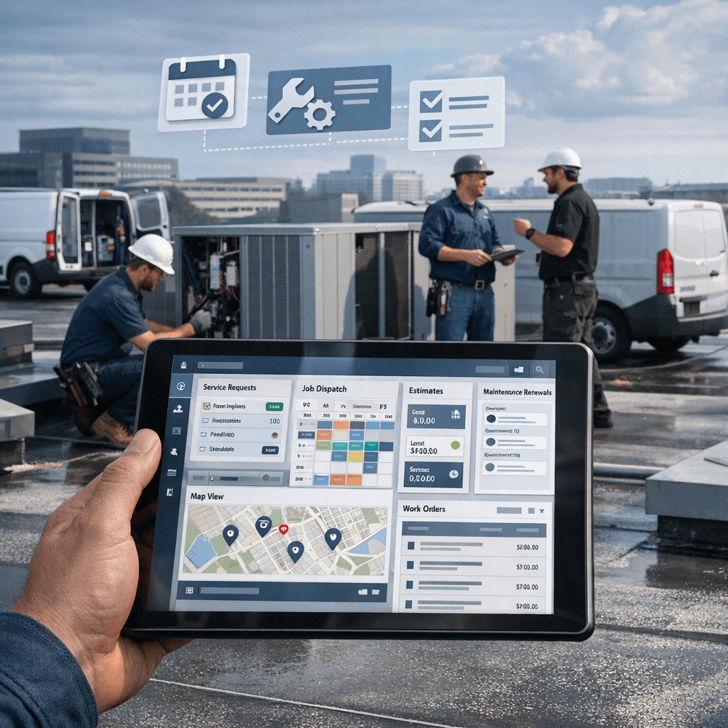 CRM for Commercial HVAC Contractors: Service Inquiry, Estimate, Dispatch, and Maintenance Renewal Workflow