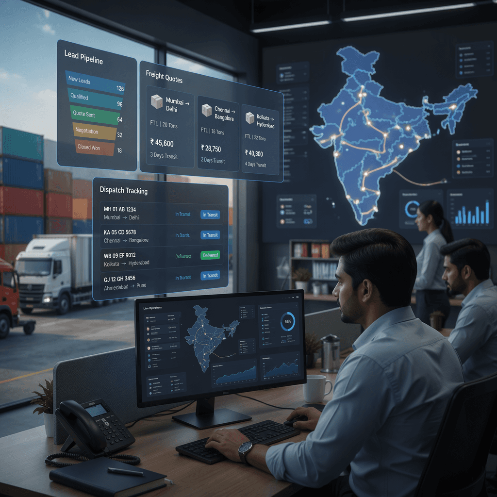 CRM for Logistics Companies in India: Managing Shipper Leads, Freight Quotes, and Dispatch Follow-Ups
