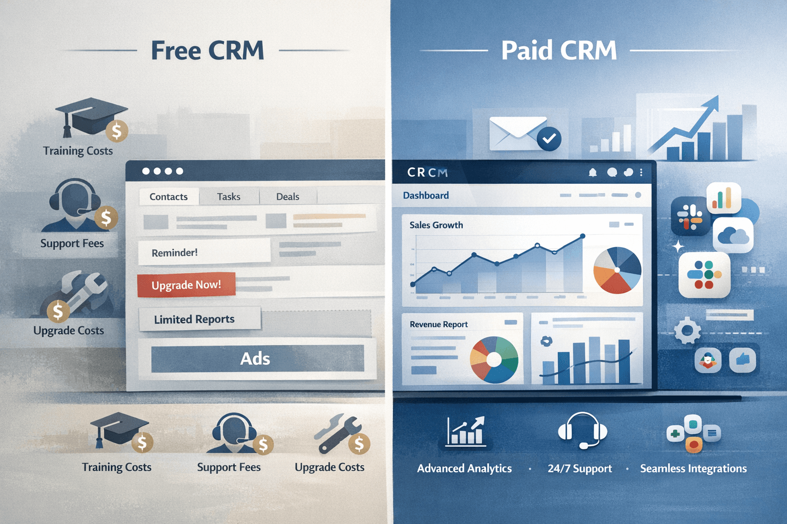 Free vs Paid CRM: Know the Hidden Costs for Small Businesses