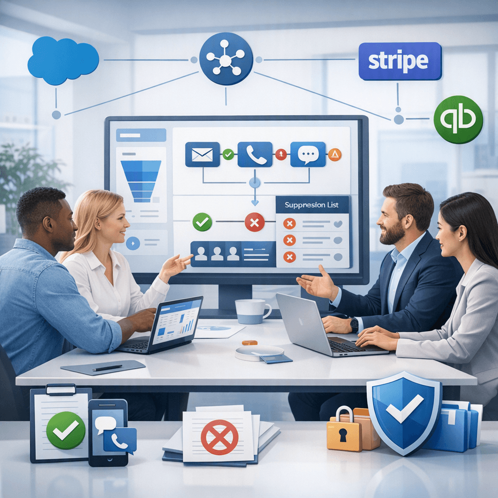 HelloGrowthCRM CAN-SPAM & TCPA Sequence Template Kit for US Mid-Market Teams Using Salesforce, HubSpot, Stripe, and QuickBooks (United States)
