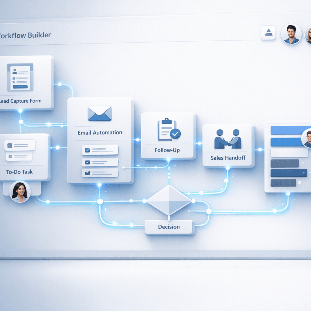 HelloGrowthCRM Workflow Builder Templates for Lead Capture to Follow-Up Handoffs