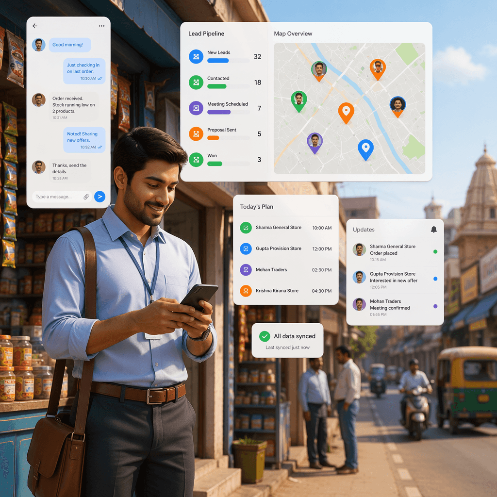 Managing WhatsApp and Field Sales Leads in Tier 2 Indian Cities Using a CRM
