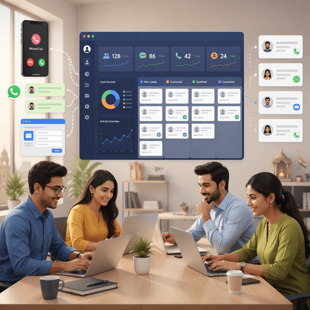 Missed Call to Qualified Lead: How Indian Sales Teams Capture Website, WhatsApp, and Missed-Call Enquiries in HelloGrowthCRM