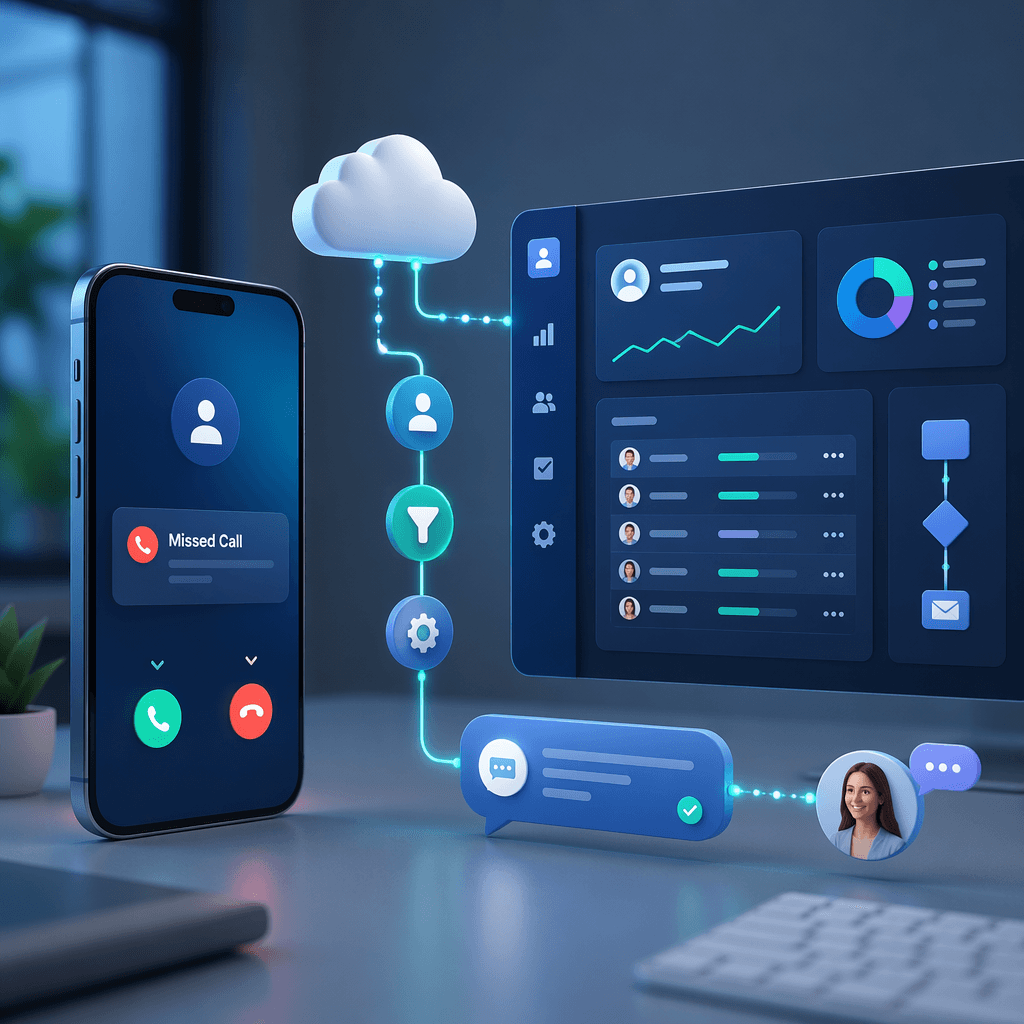 Missed Call to Lead Capture Workflow: Using HelloGrowthCRM Auto-Log and WhatsApp Reply Tool