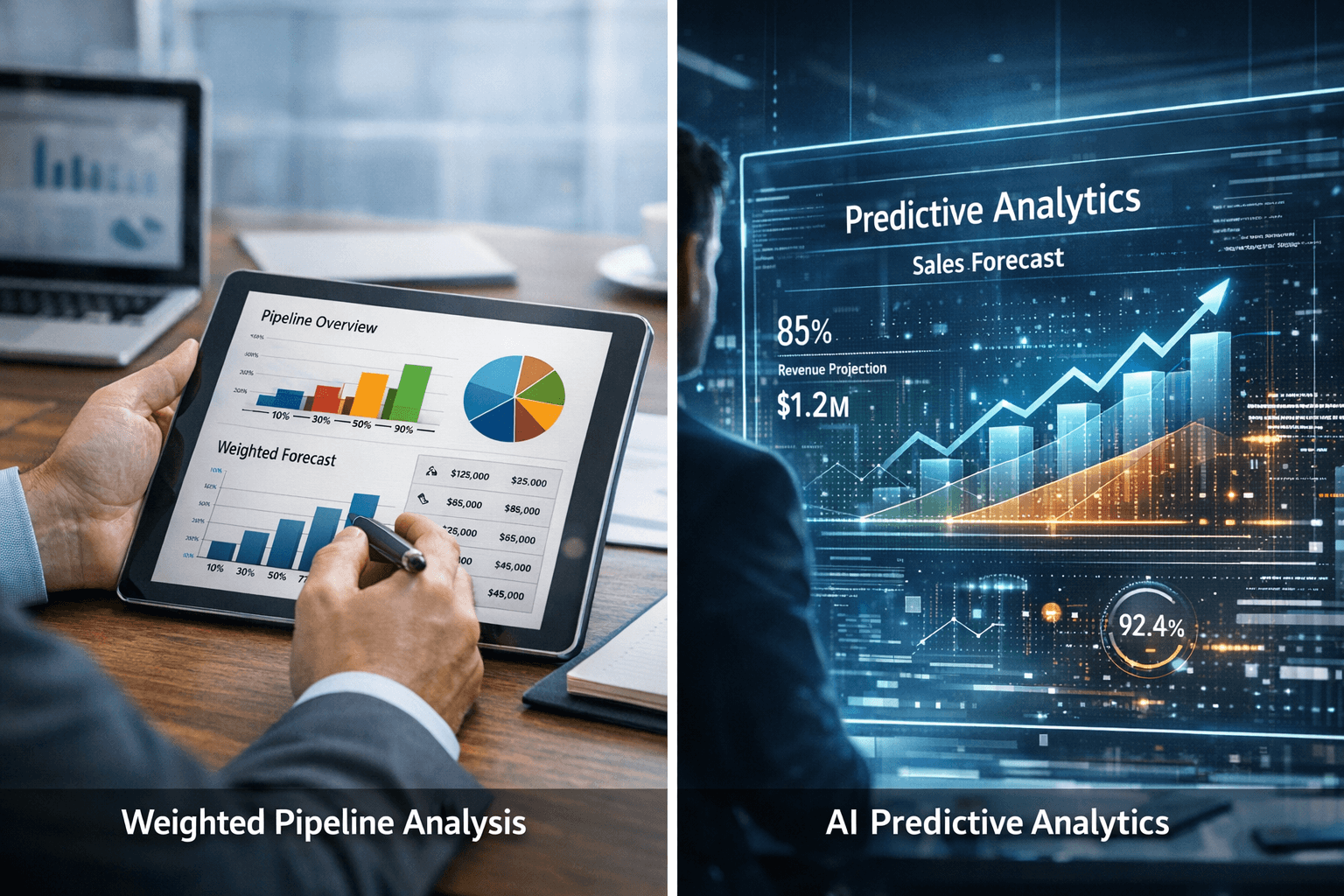 Sales Metrics: Weighted Pipeline vs AI Prediction
