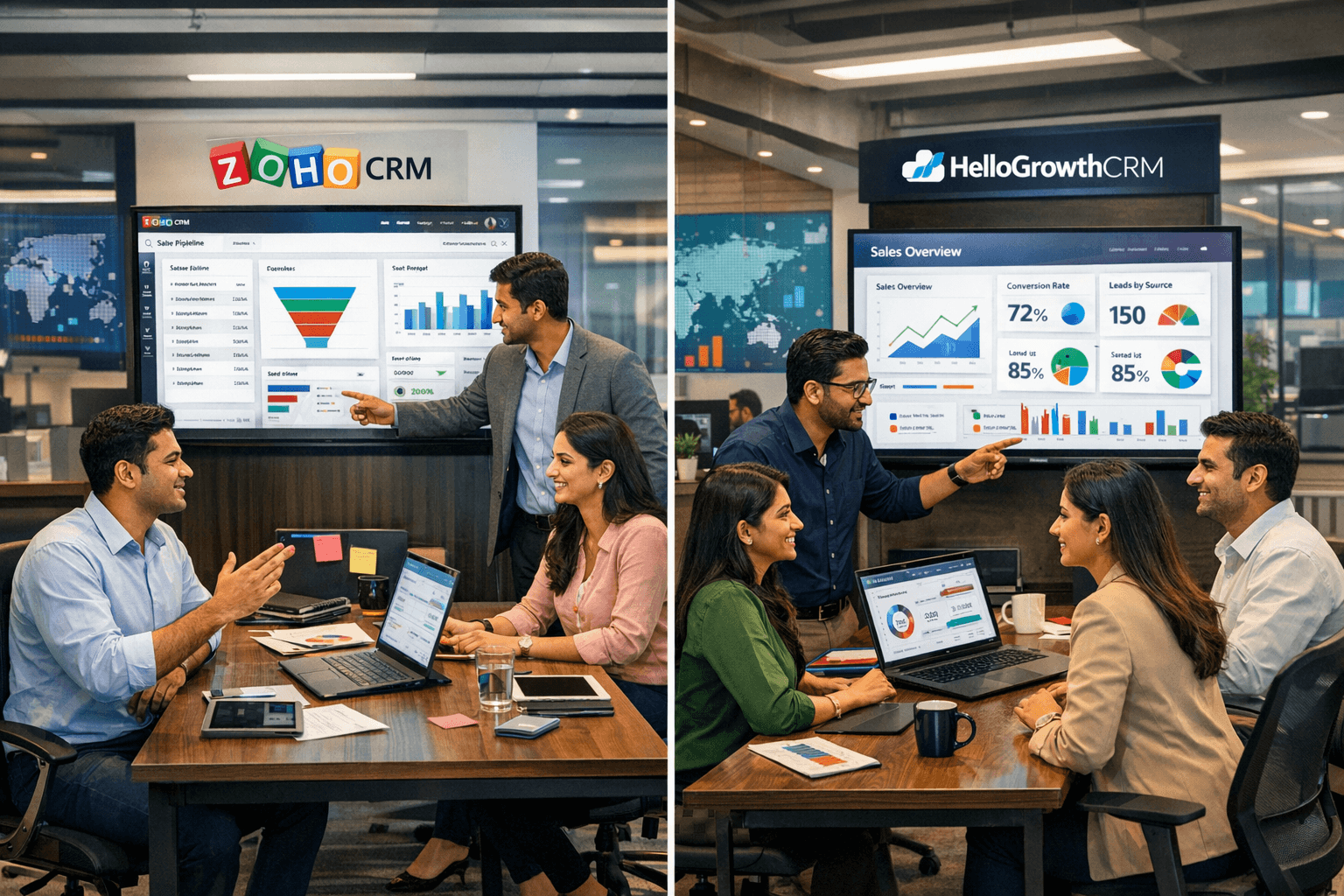 Zoho CRM vs HelloGrowthCRM — Which is Better for Indian Sales Teams in 2026?