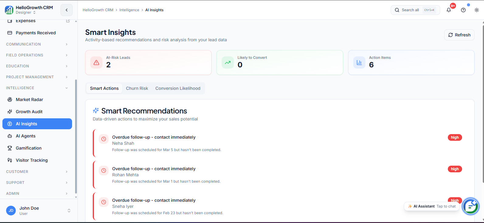 AI Insights screenshot