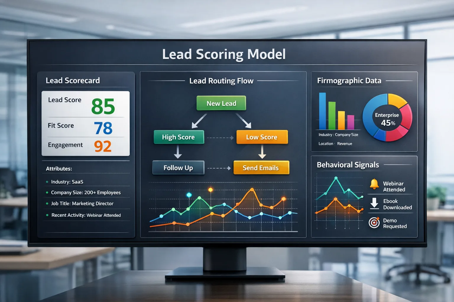 B2B Lead Scoring Model — Lead scorecard preview