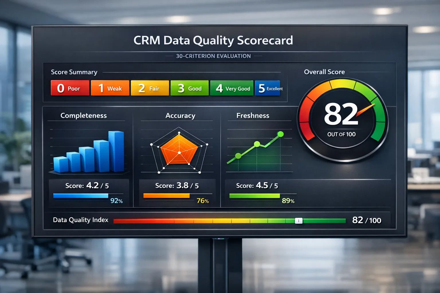 CRM Data Quality Assessment — Data quality scorecard preview