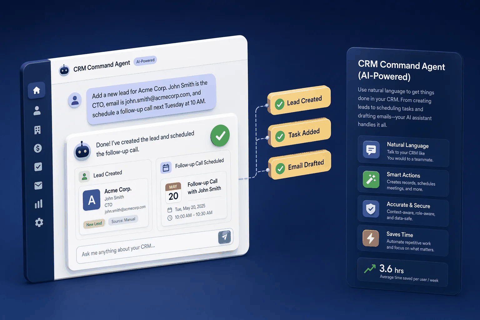 CRM Command Agent (AI-Powered) — AI & | HelloGrowthCRM