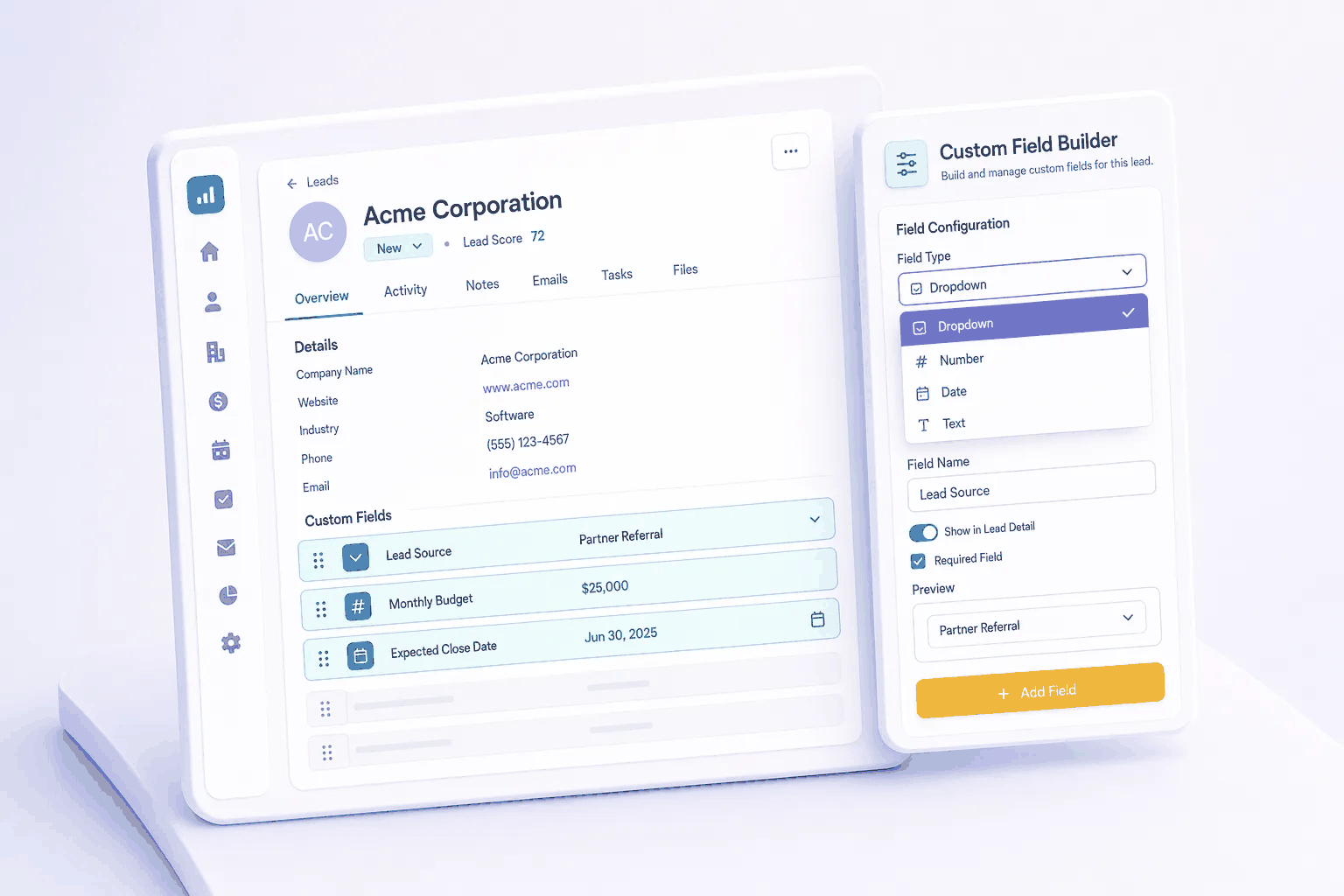 CRM Custom Fields | HelloGrowthCRM